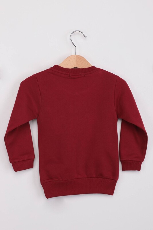 Dinosaur Pattern Boy Sweat | Red - Thumbnail
