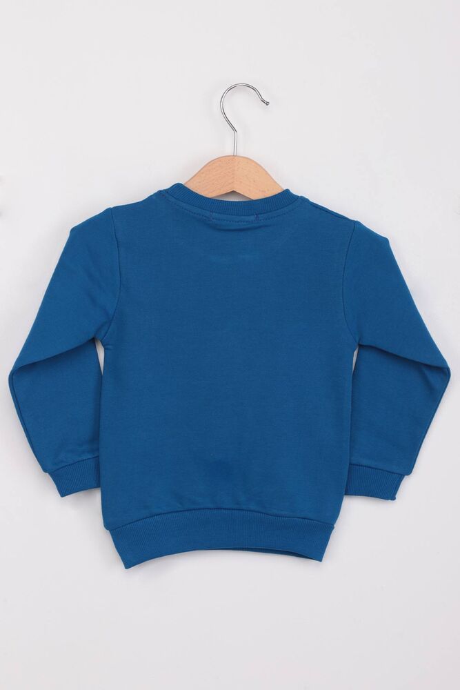 Dinosaur Pattern Boy Sweat | Blue