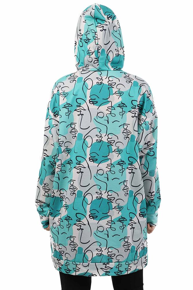 Patterned Woman Sweatshirt 6503 | Green