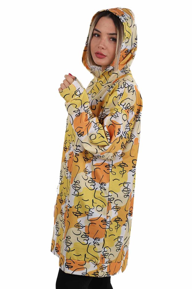 Patterned Woman Sweatshirt 6503 | Yellow