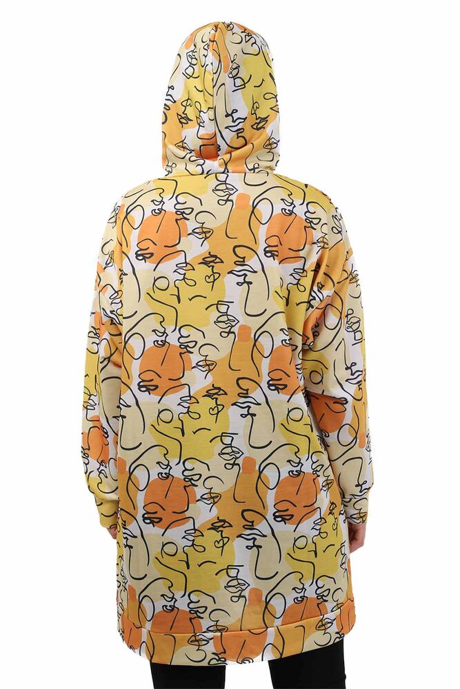 Patterned Woman Sweatshirt 6503 | Yellow