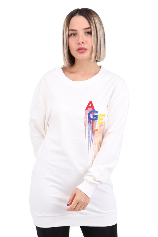 Angels Brouded Woman Sweatshirt 4142 | Cream - Thumbnail