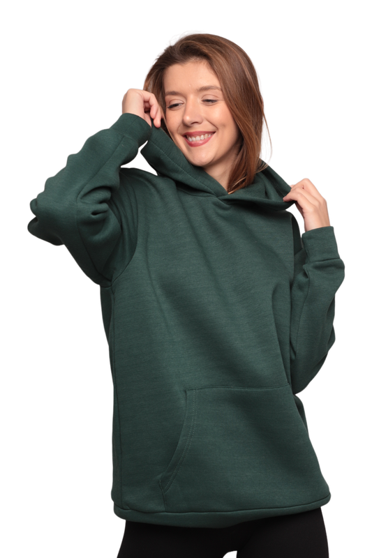 SİMİSSO - Kapşonlu 3 İplik Sweatshirt 0153 | Yeşil