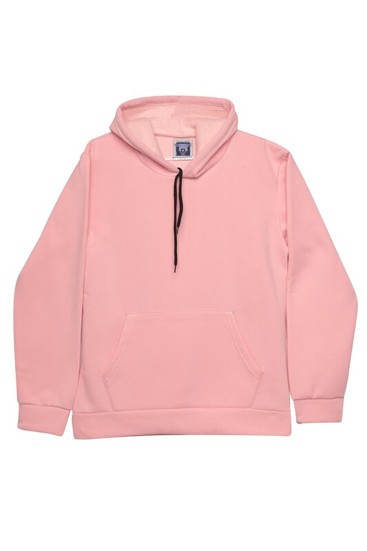 SİMİSSO - Kanguru Cepli Kapşonlu Sweatshirt 8135 | Pembe