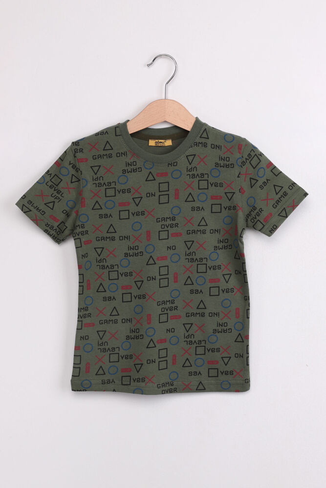Kid Game Over Printed T-shirt | Khaki