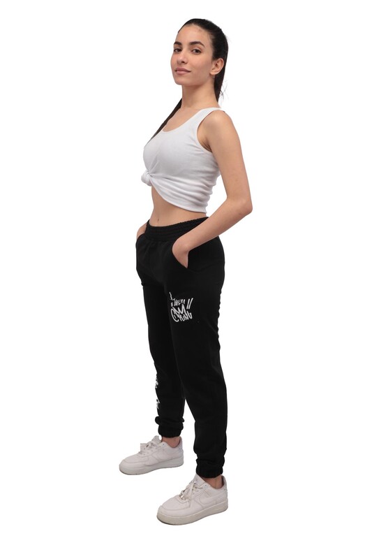 Woman Sweatpants 149 | Black - Thumbnail