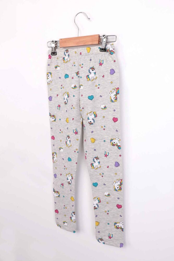 Unicorn Printed Girl Tracking Suit Bottom | Gray
