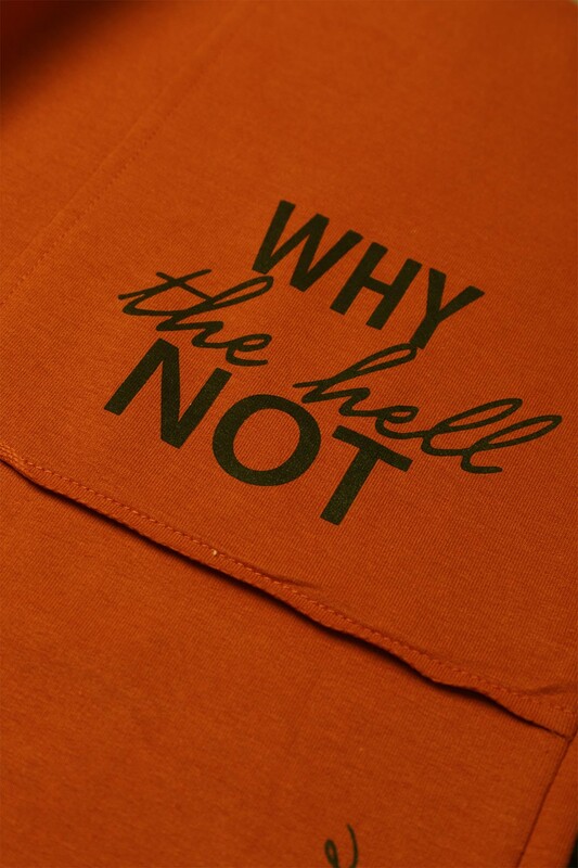 Baskılı Bol Paça Kız Çocuk Eşofman Altı 1280 | Taba - Thumbnail