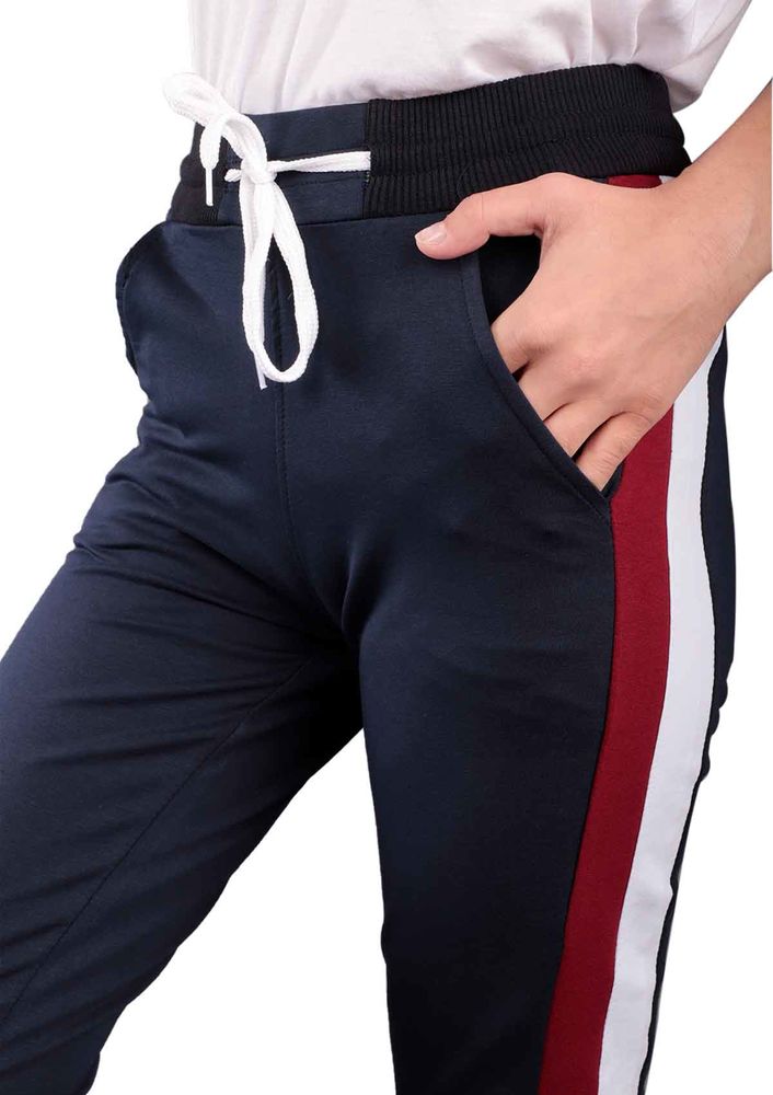 Straight Cut Striped Sweatpants 108 | Ultramarine