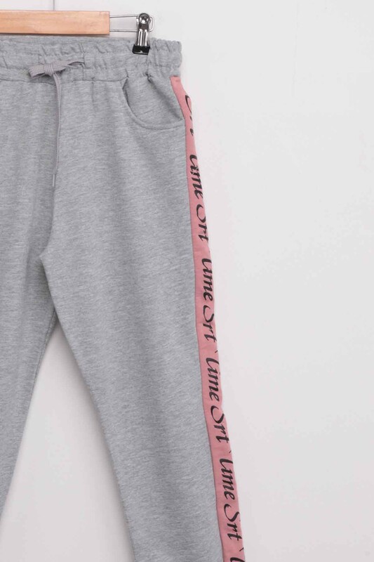 Side Stripe Boy Sweatpants | Powder - Thumbnail