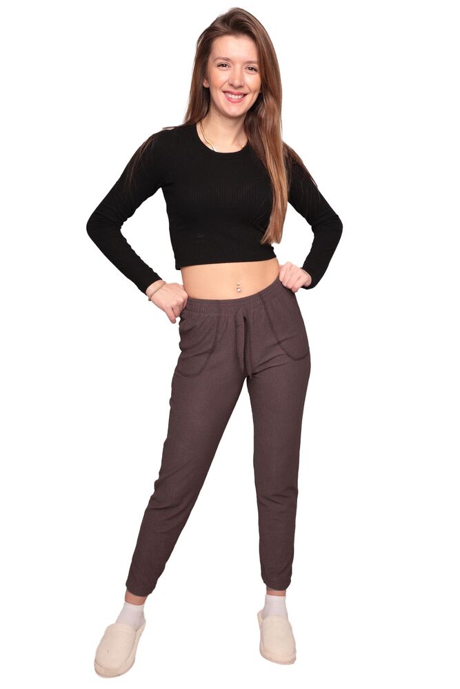 Cepli Kadın Pantolon 130125 | Kahverengi Cepli Kadın Pantolon 130125 | Kahverengi