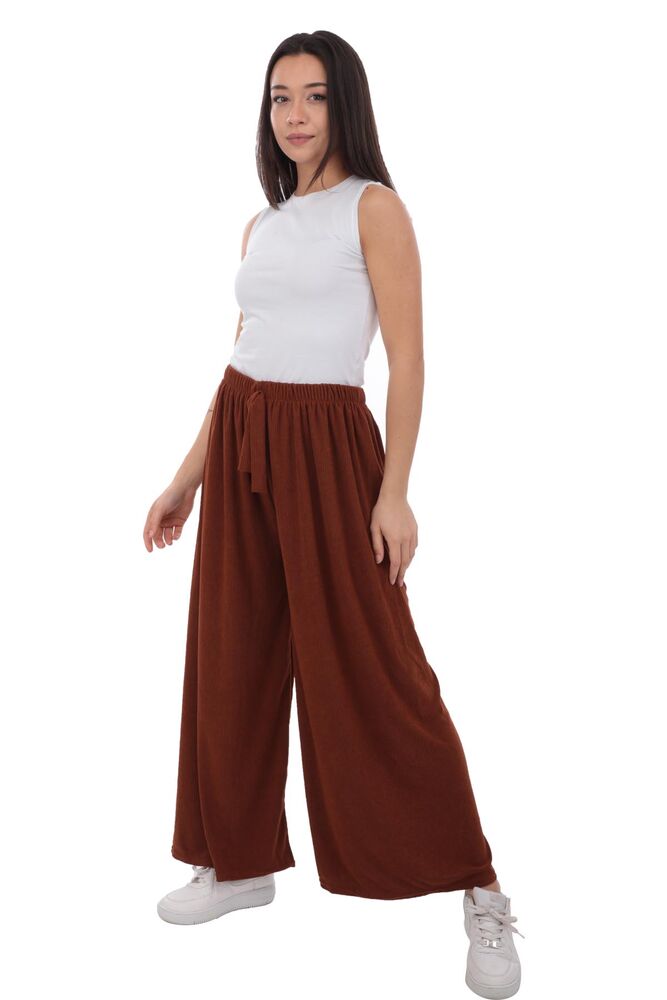Woman Wide Leg Corded Pants | Mustard