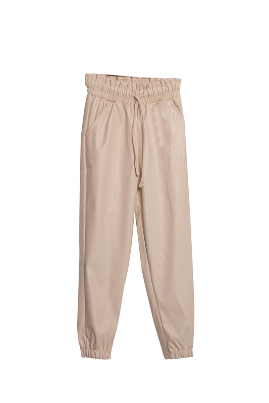 PINK - Leather Girl Pants 3638 | Cream