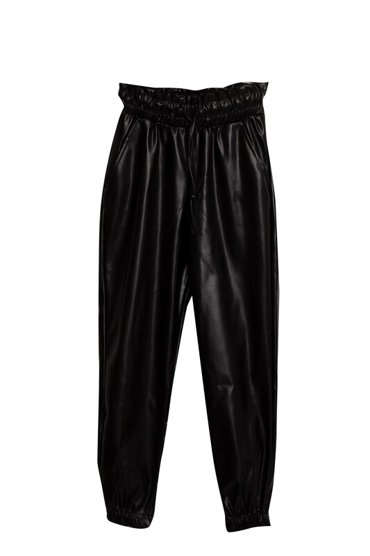 PINK - Leather Girl Pants 3638 | Black