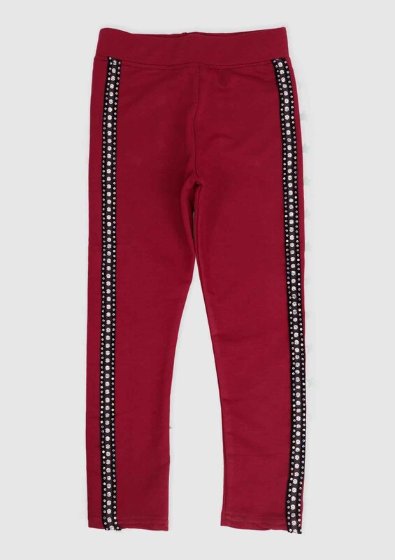 SİMİSSO - Stripped Girl Leggings 157 | Bordeaux