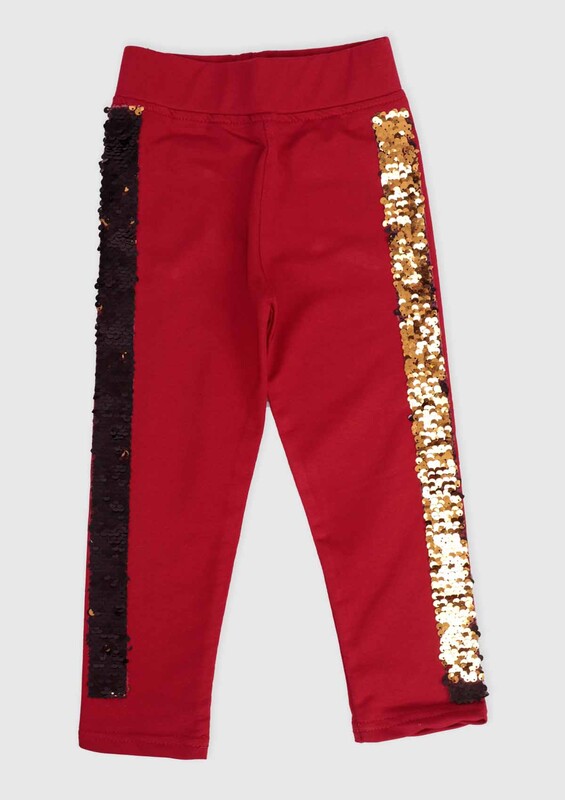 SİMİSSO - Glittery Girl Leggings 156 | Red
