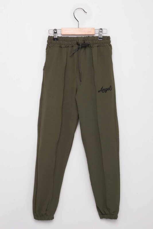 SİMİSSO - Letter Printed Girl Pants | Green