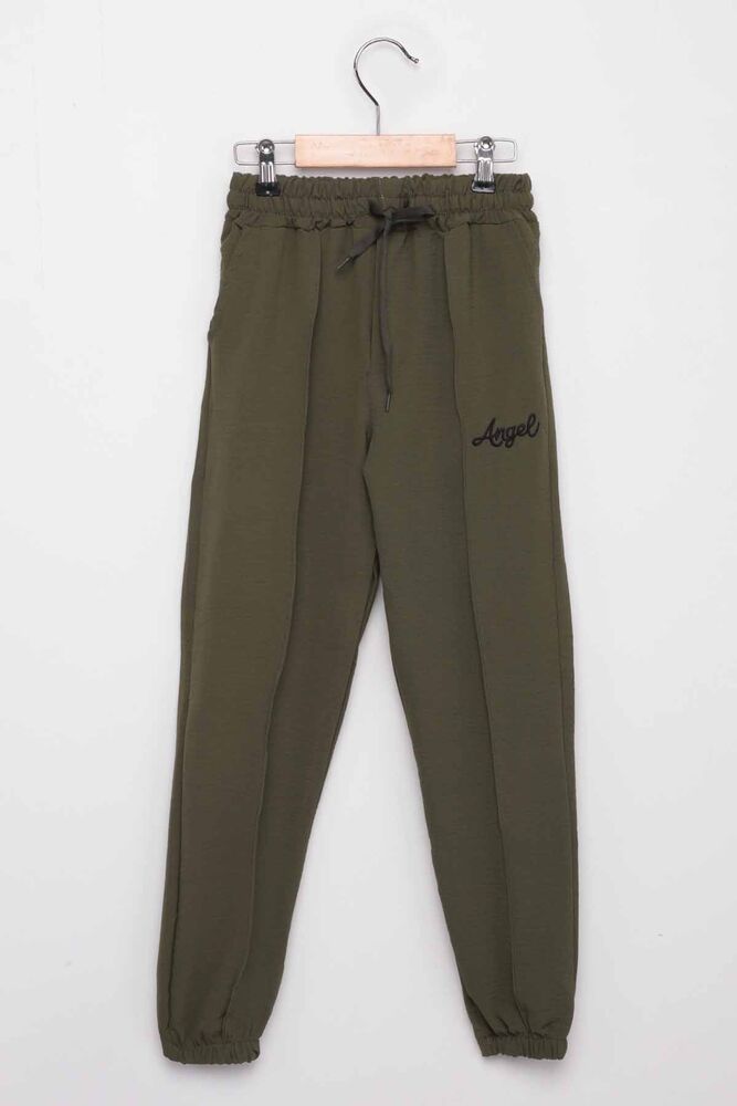 Letter Printed Girl Pants | Green