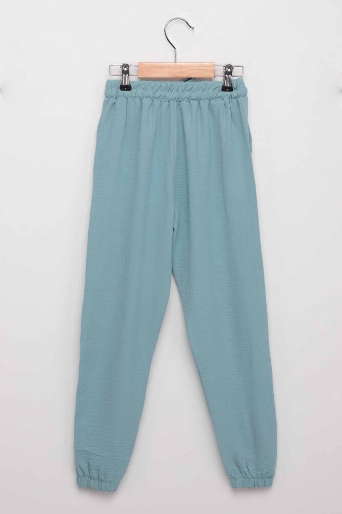 Letter Printed Girl Pants | Sea Green