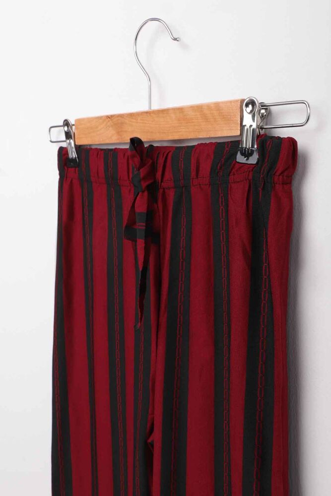 Elastic Waist Wide Leg Girl Pants | Bordeaux