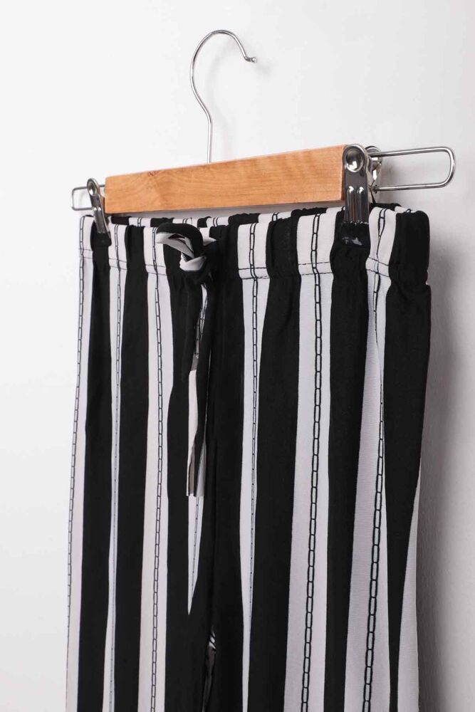 Elastic Waist Wide Leg Girl Pants | Siyah