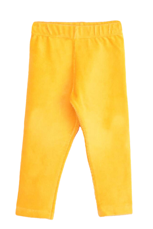 TİMİ KİDS - Velvet Girl Leggings | Yellow
