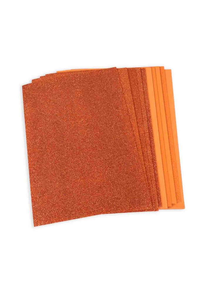 Фетр с блестками 20*30 см 10 шт./оранжевый 