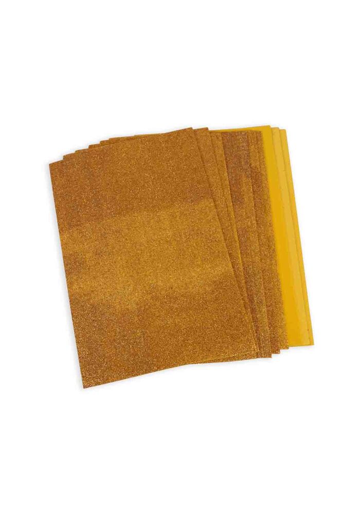 Фетр с блестками 20*30 см 10 шт./жёлтый 