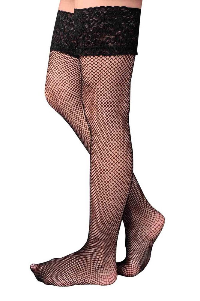 Dore Net Detailed Low-Knee Socks 293 | Black