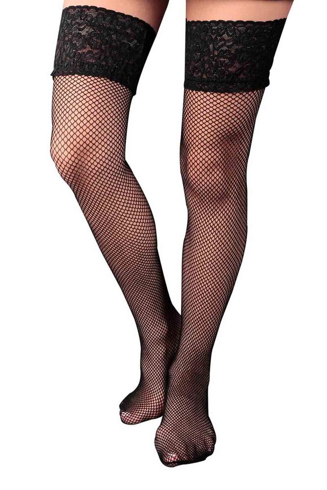 Dore Net Detailed Low-Knee Socks 293 | Black