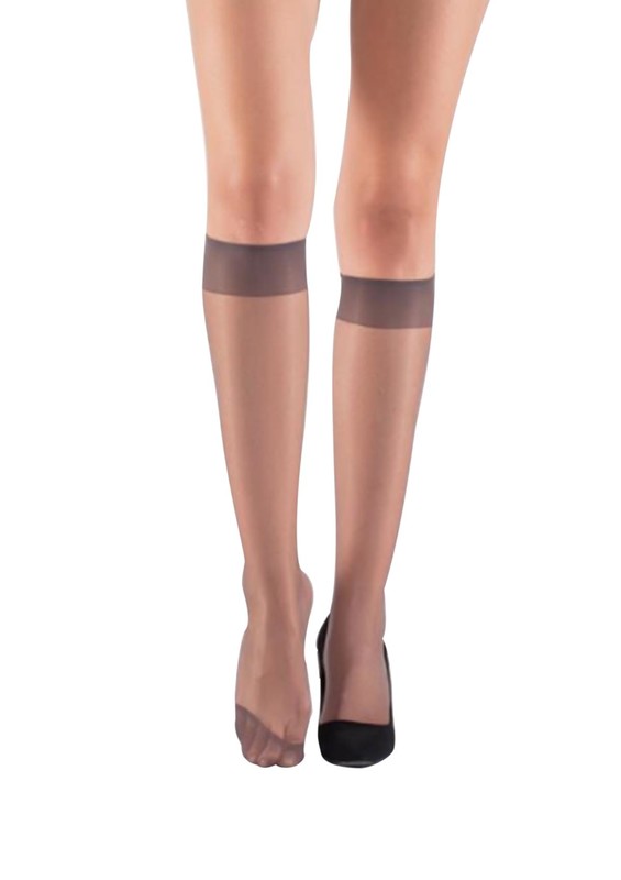 ITALIANA - İtaliana Glittery Low-Knee Socks with Comfort Bands 9423 | Smoky