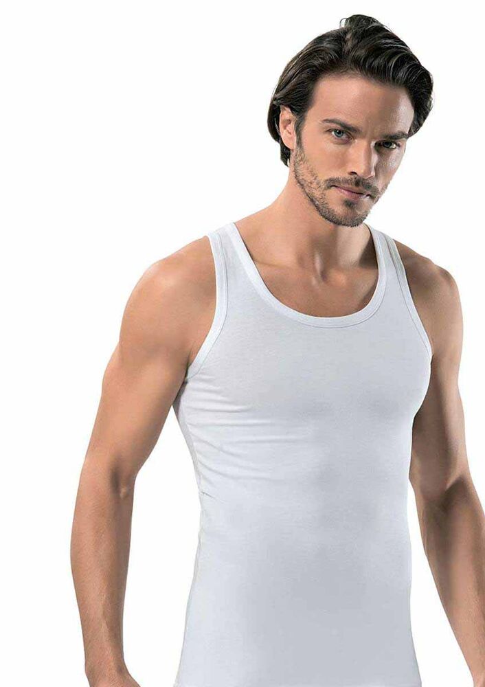 Erdem 1116 Elastane Man Undershirt | White