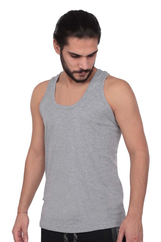 Tutku Man Ribana Undershirt 102 6 Pack | Gray - Thumbnail