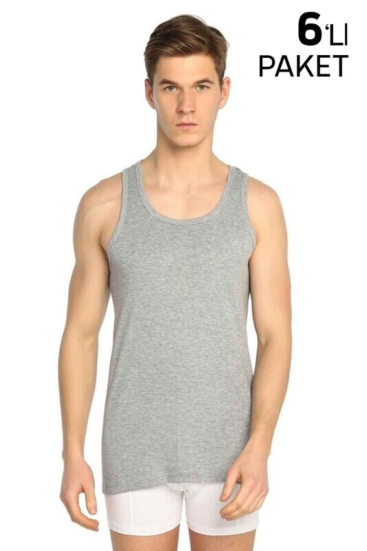 TUTKU - Tutku Man Ribana Sport Undershirt 6 Pack 118 | Gray