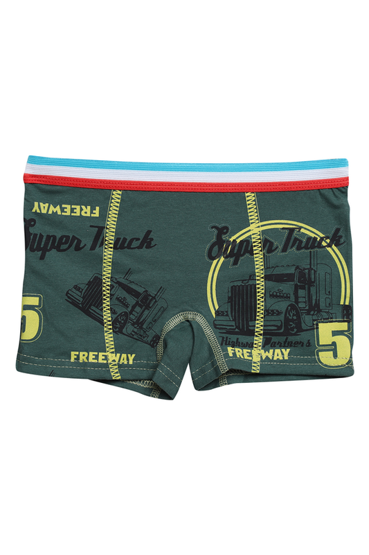 Hafız - Baskılı Erkek Çocuk Boxer 8007-2 | Haki