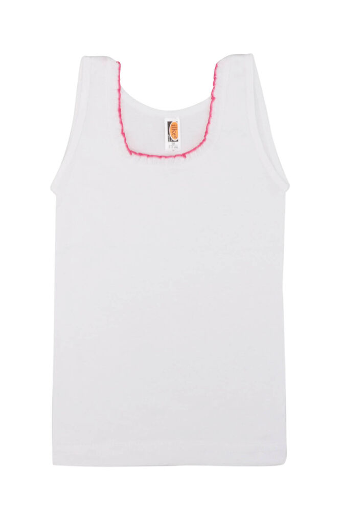 Principle Ruffle Collar Wide Strap Girls Athlete 316 | White