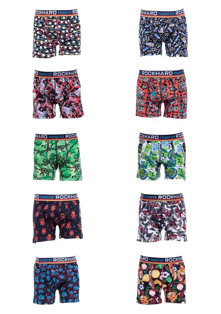 Rock Hard Patterned Boy Boxer 62024 | Standard