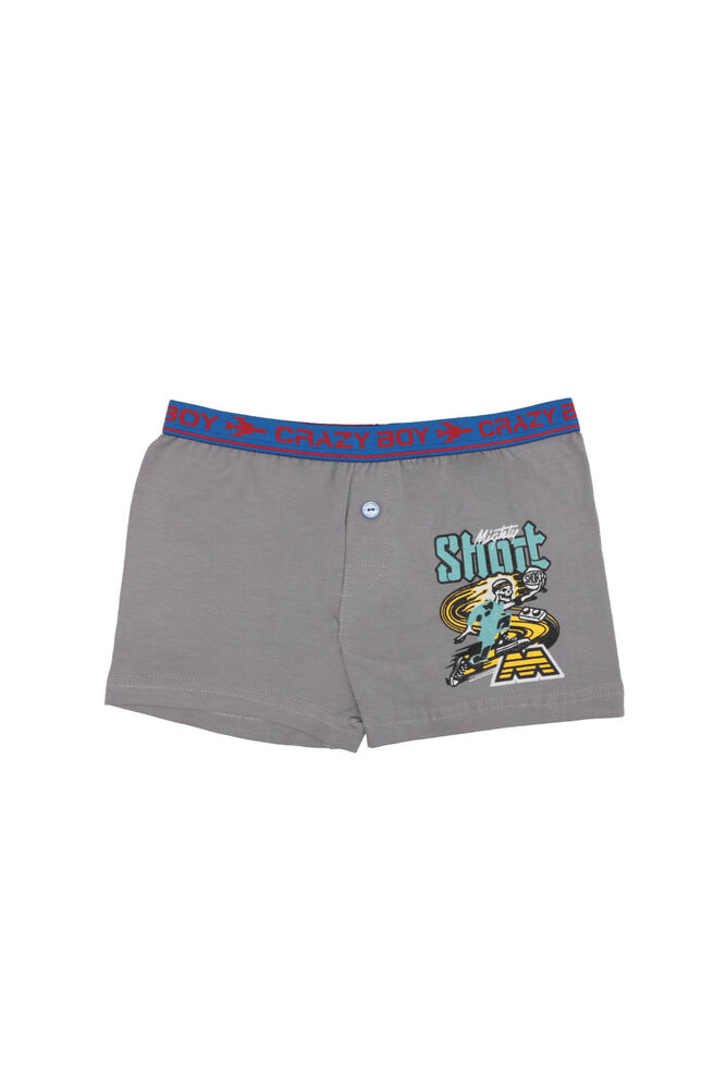 Tutku Text Printed Elastane Boy Boxer 253 | Grey