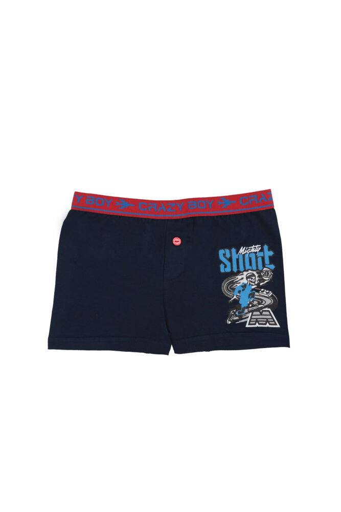 Tutku Text Printed Elastane Boy Boxer 253 | Ultramarine