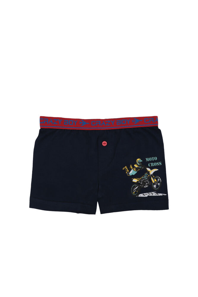 Tutku Motor Printed Elastane Boy Boxer 253 | Navy Blue