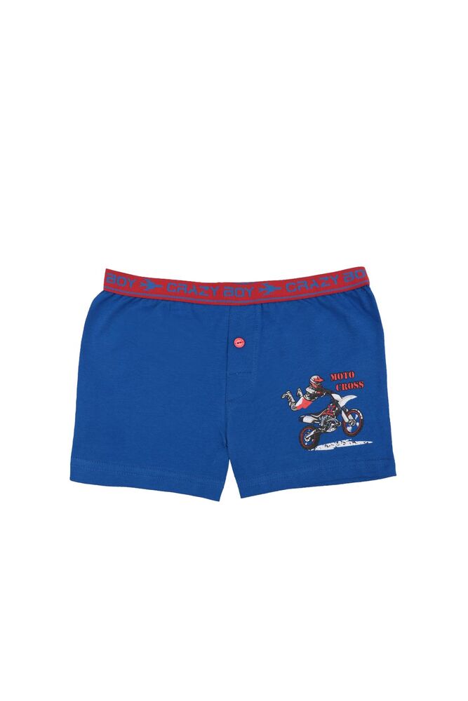 Tutku Motor Printed Elastane Boy Boxer 253 | Dark Blue