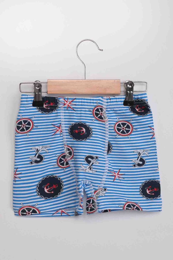 Tutku Elestan Empirme Rudder Patterned Boy Boxer | Blue
