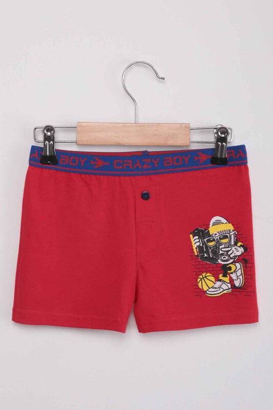 TUTKU - Tutku Music Printed Boy Boxer 253 | Red