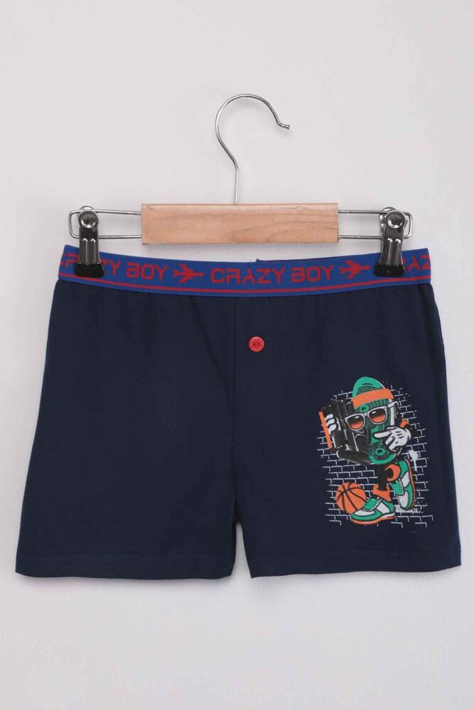 Tutku Music Printed Boy Boxer 253 | Navy Blue