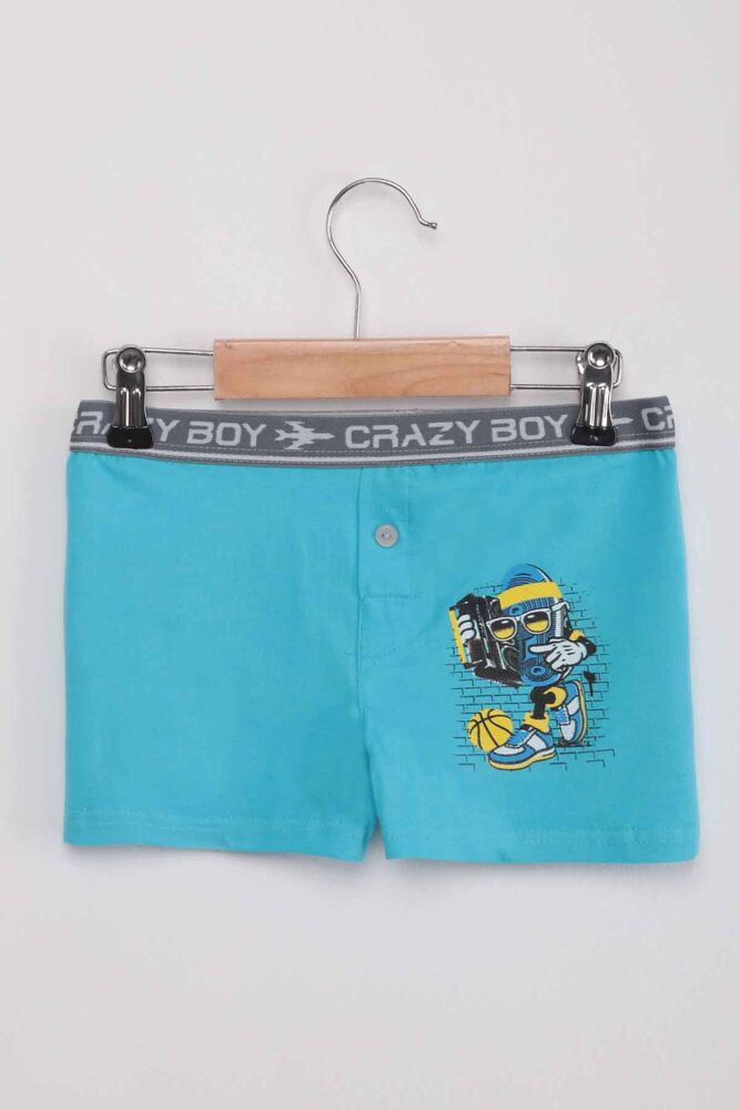 Tutku Music Printed Boy Boxer 253 | Turquoise