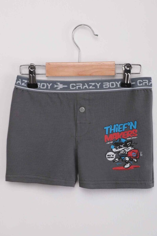 TUTKU - Tutku Thief'n Printed Boy Boxer 253 | Smoky