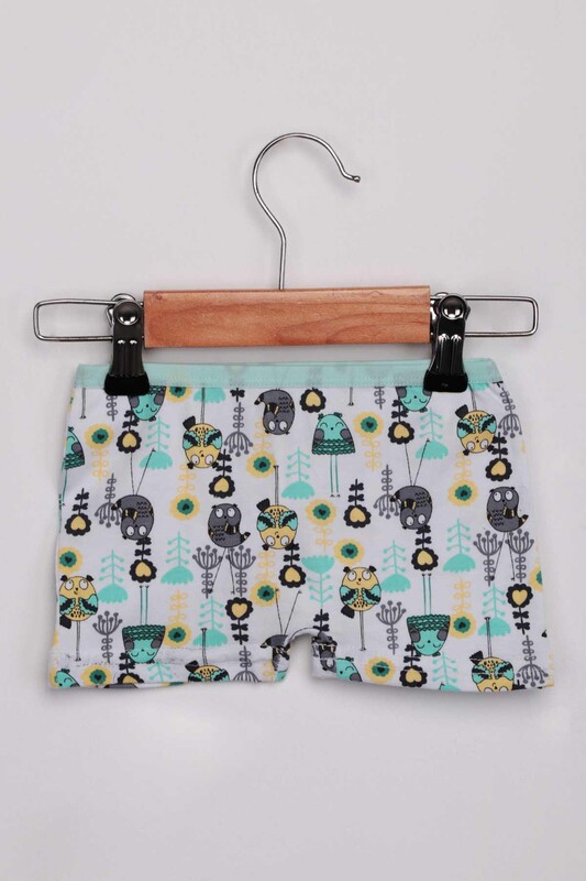 TUTKU - Tutku Elestane Owl Pattern Girl Shorts | White