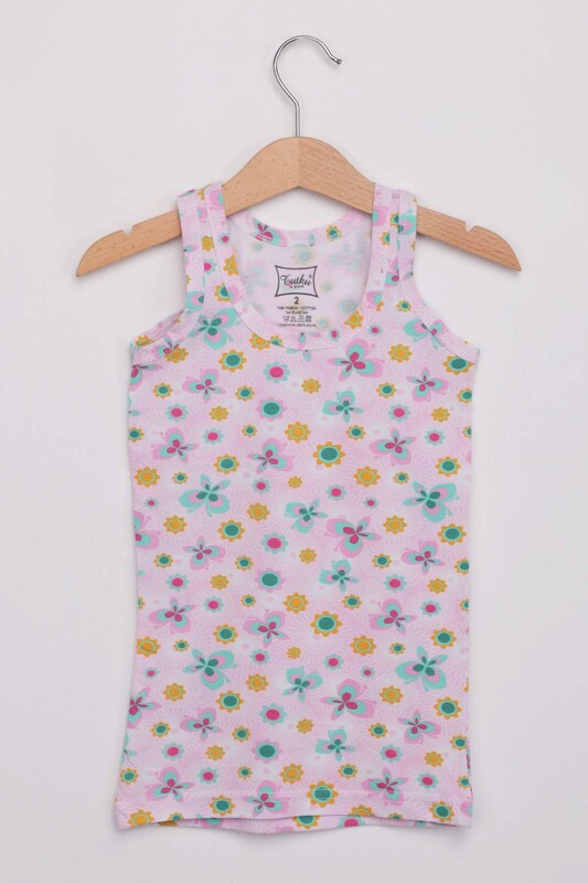 Tutku Elastane Wide Strap Sun Patterned Girl Athlete | Pink - Thumbnail