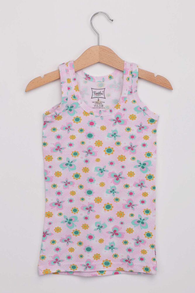 Tutku Elastane Wide Strap Sun Patterned Girl Athlete | Pink
