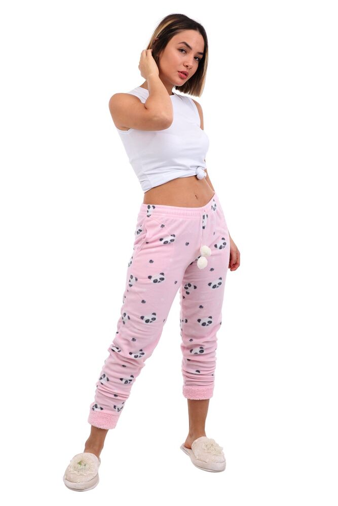 Arcan Panda Desenli Polar Pijama Altı | Pembe
